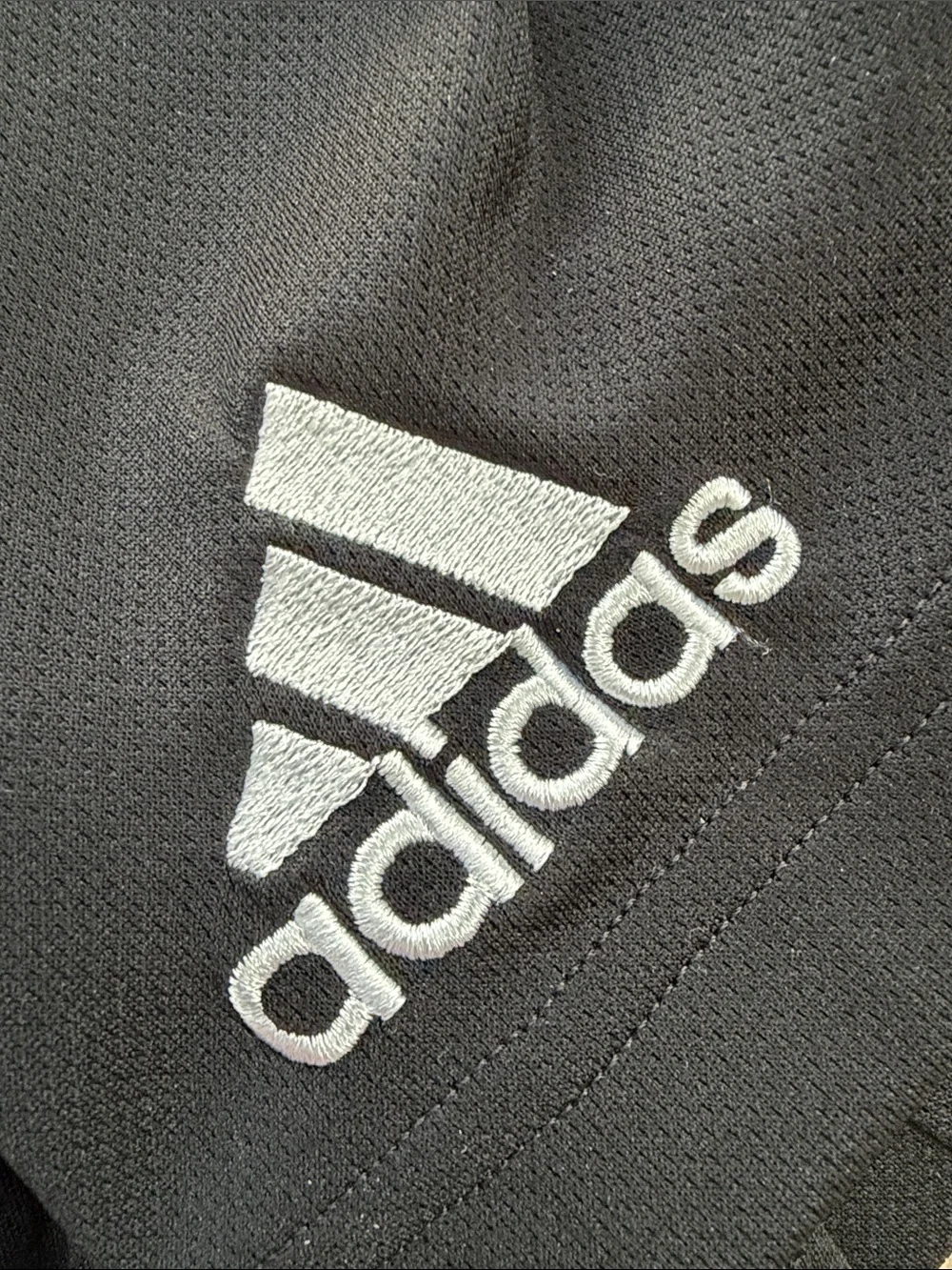 Adidas Men’s Black Short-Sleeve Polo with Sleeve Logo Size Medium M